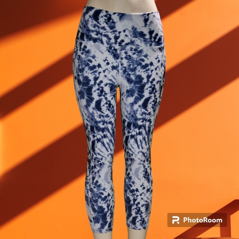 RBX Active Cropped Tie Dye Print Leggings Medium